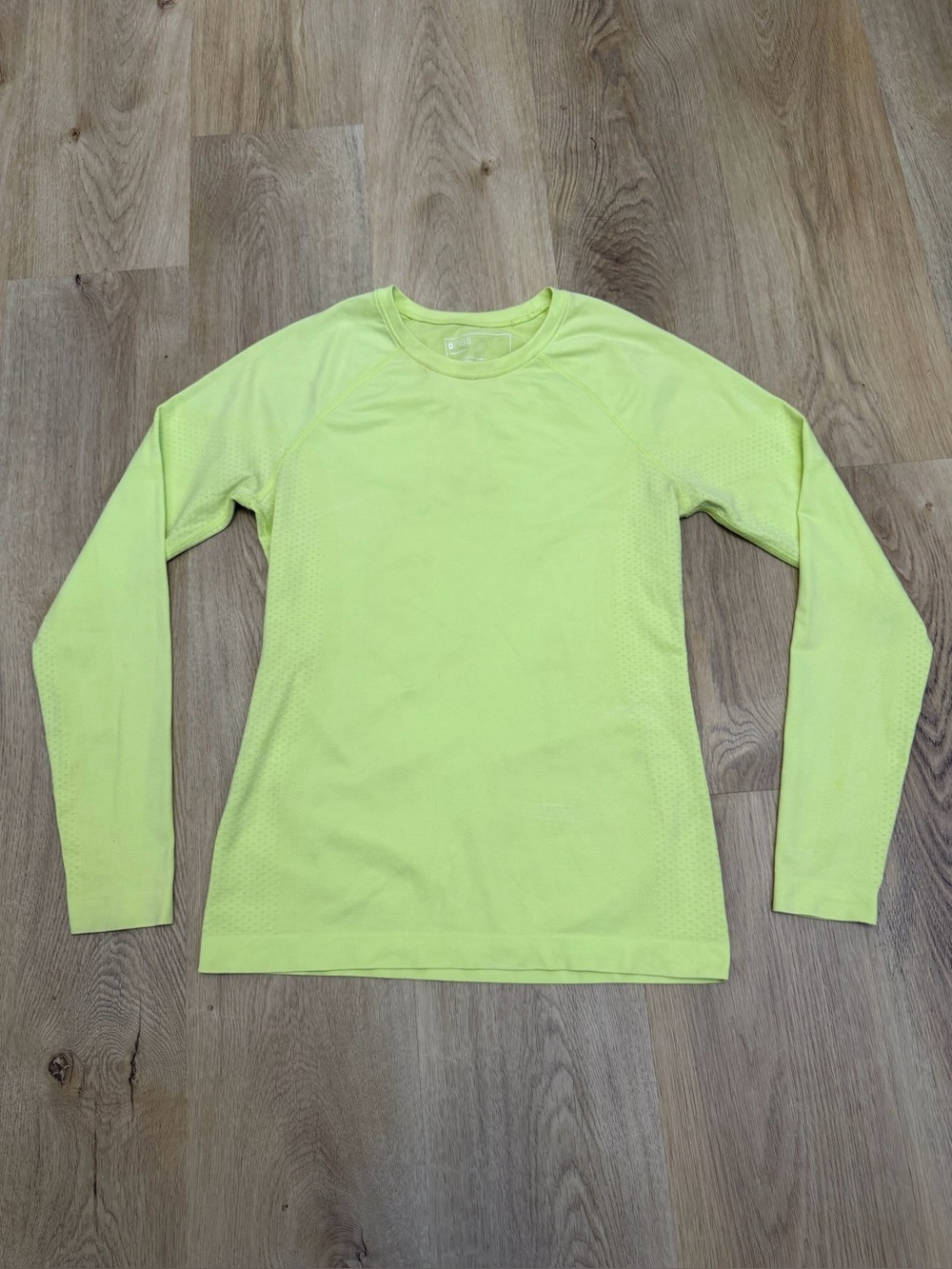FIGS Seamless Neon Yellow Long Sleeve Athletic Top